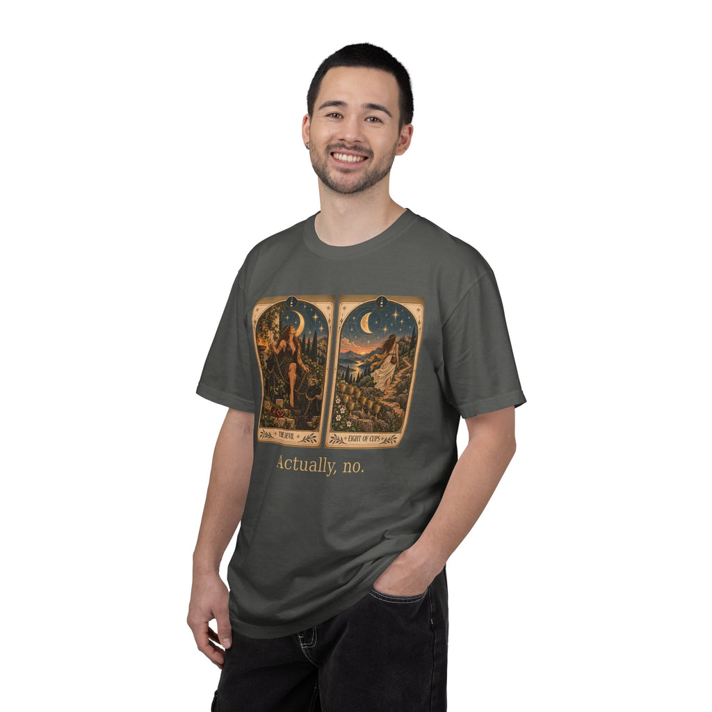 Actually No - The Card Ahead Comfort Colors 1717 graphic T-shirt