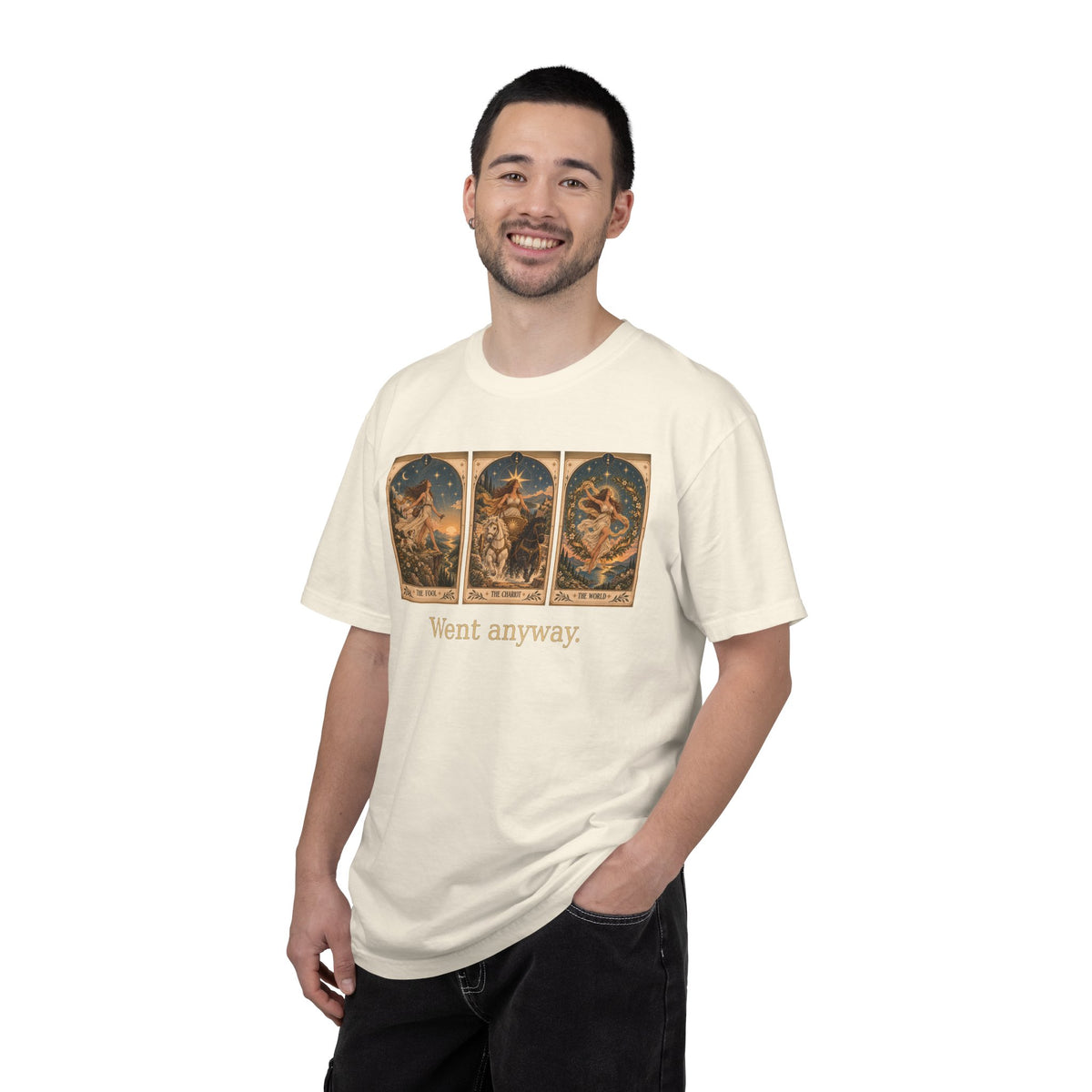 Went Anyway - The Card Ahead Comfort Colors 1717 graphic T-shirt