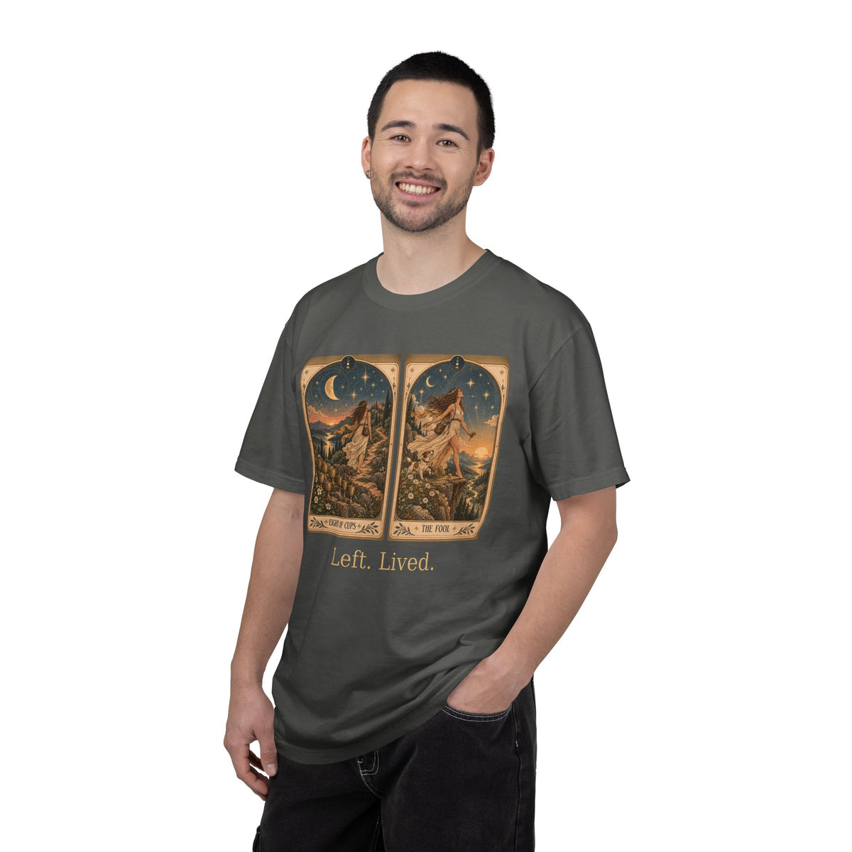 Left. Lived - The Card Ahead Comfort Colors 1717 graphic T-shirt