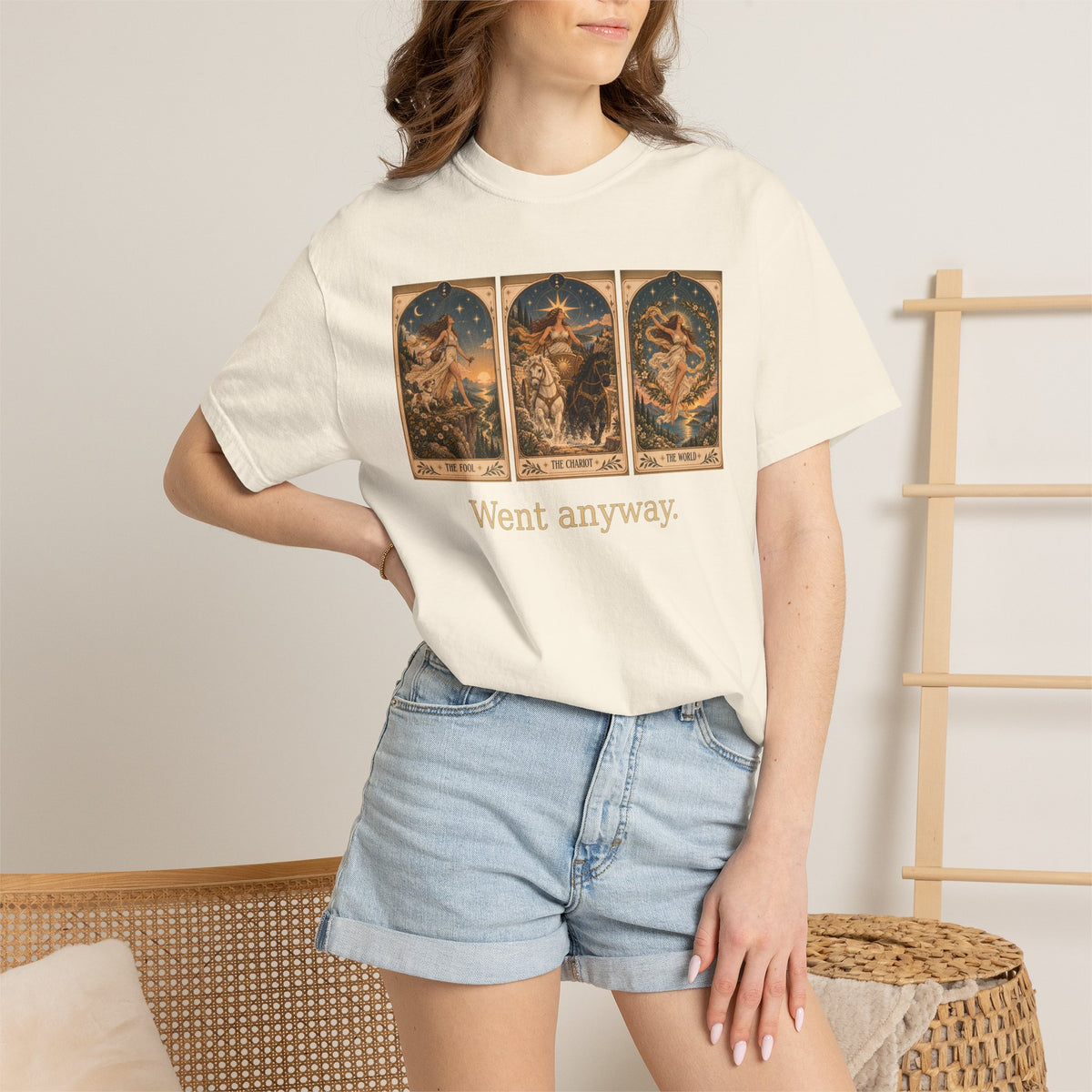 Went Anyway - The Card Ahead Comfort Colors 1717 graphic T-shirt