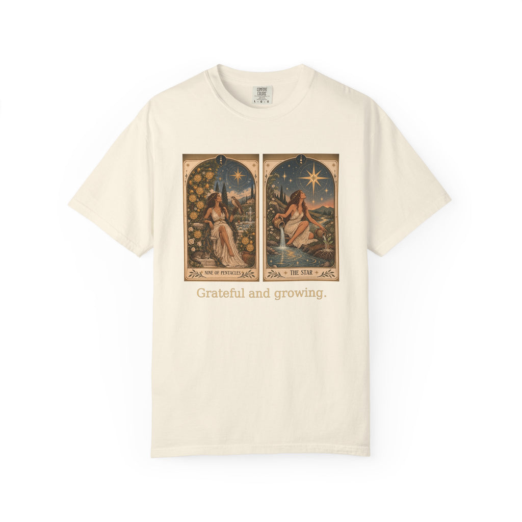 Grateful and growing - The Card Ahead Comfort Colors 1717 graphic T-shirt