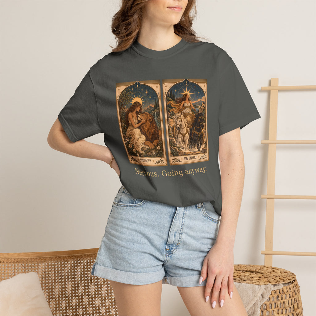 Nervous. Going anyway - The Card Ahead Comfort Colors 1717 graphic T-shirt