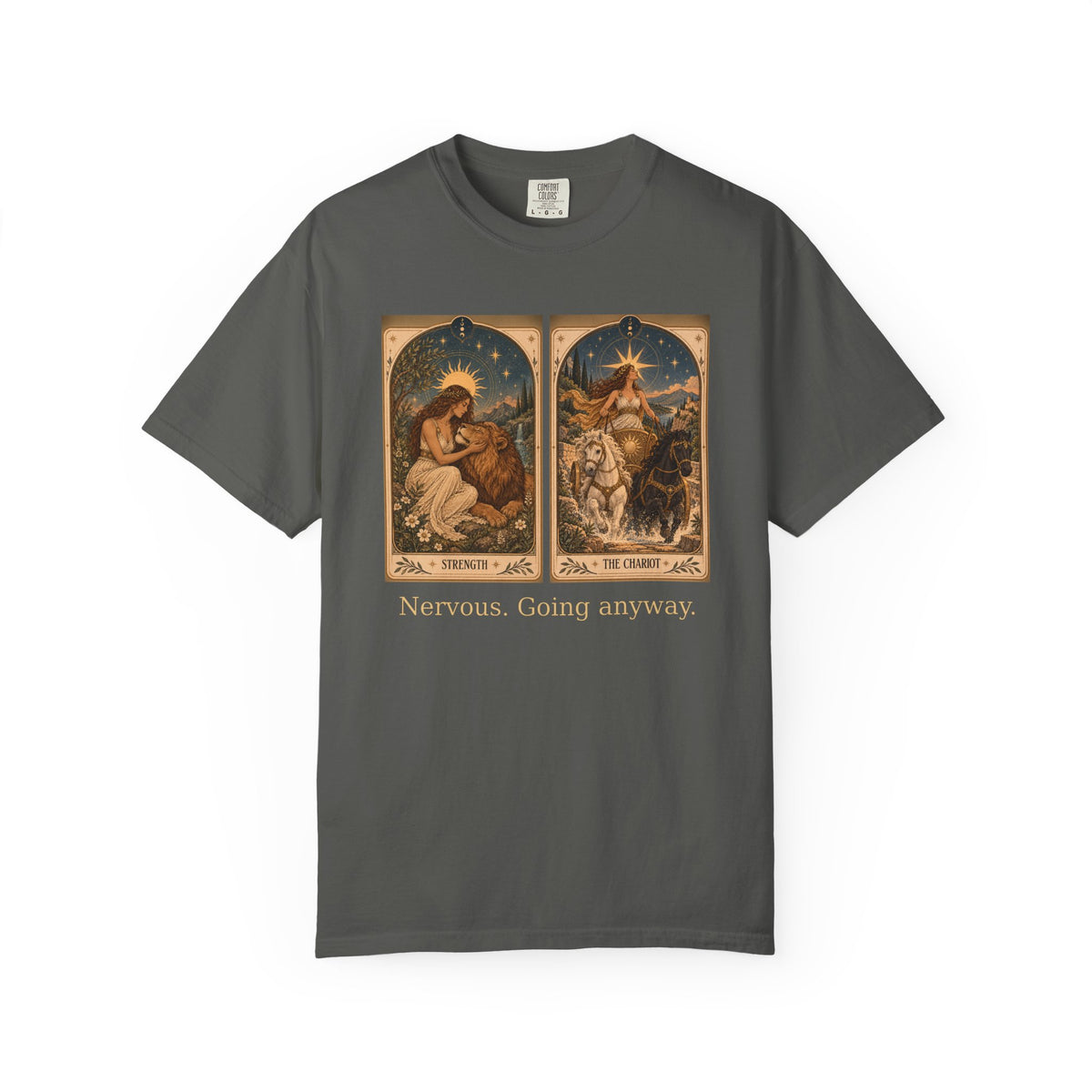 Nervous. Going anyway - The Card Ahead Comfort Colors 1717 graphic T-shirt