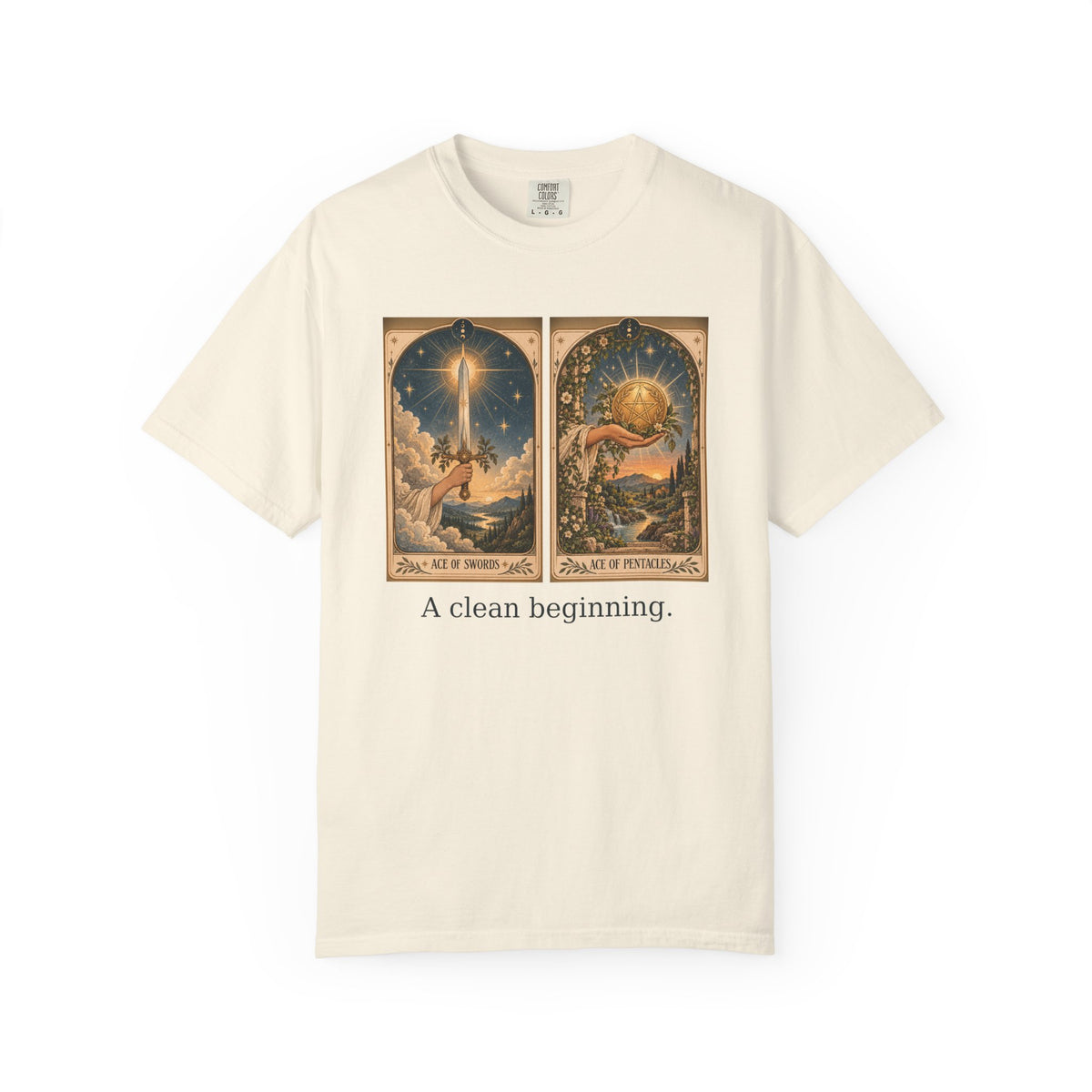 A clean beginning - The Card Ahead Comfort Colors 1717 graphic T-shirt