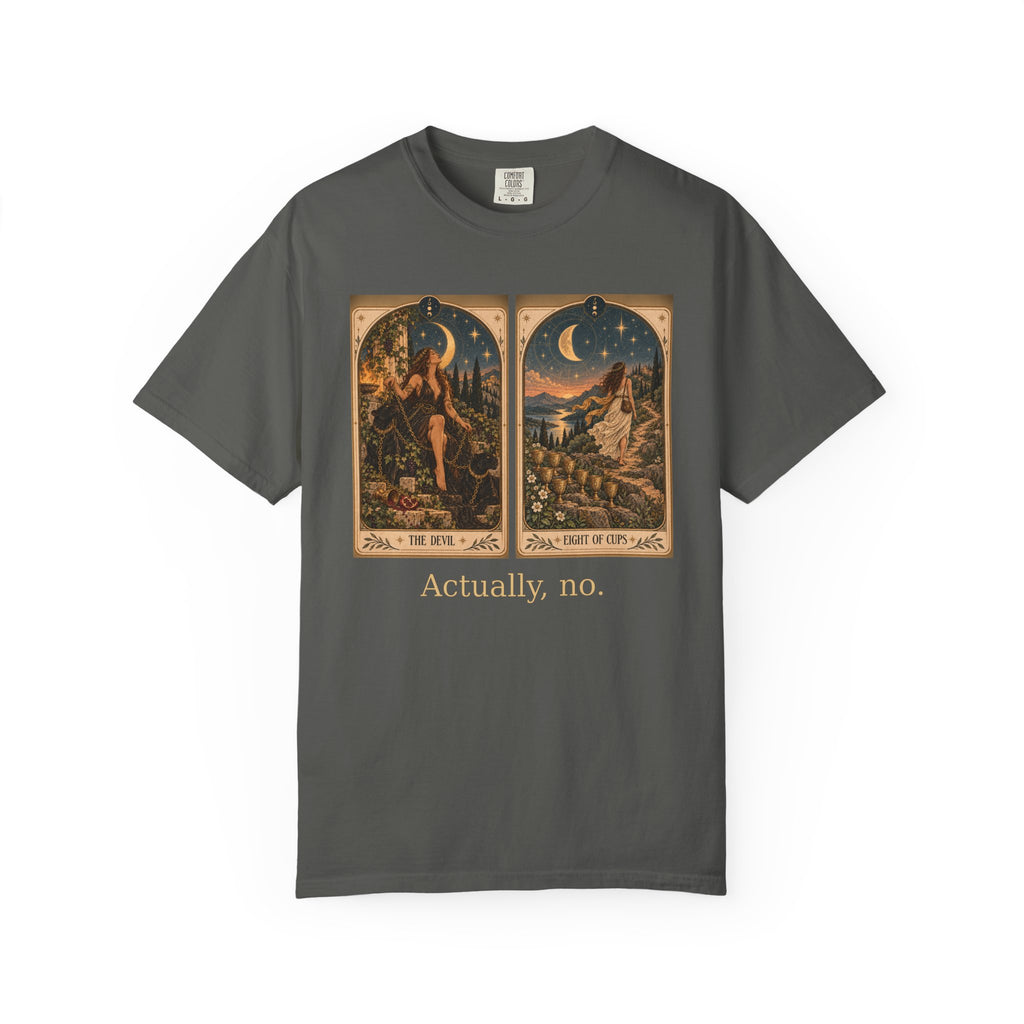 Actually No - The Card Ahead Comfort Colors 1717 graphic T-shirt