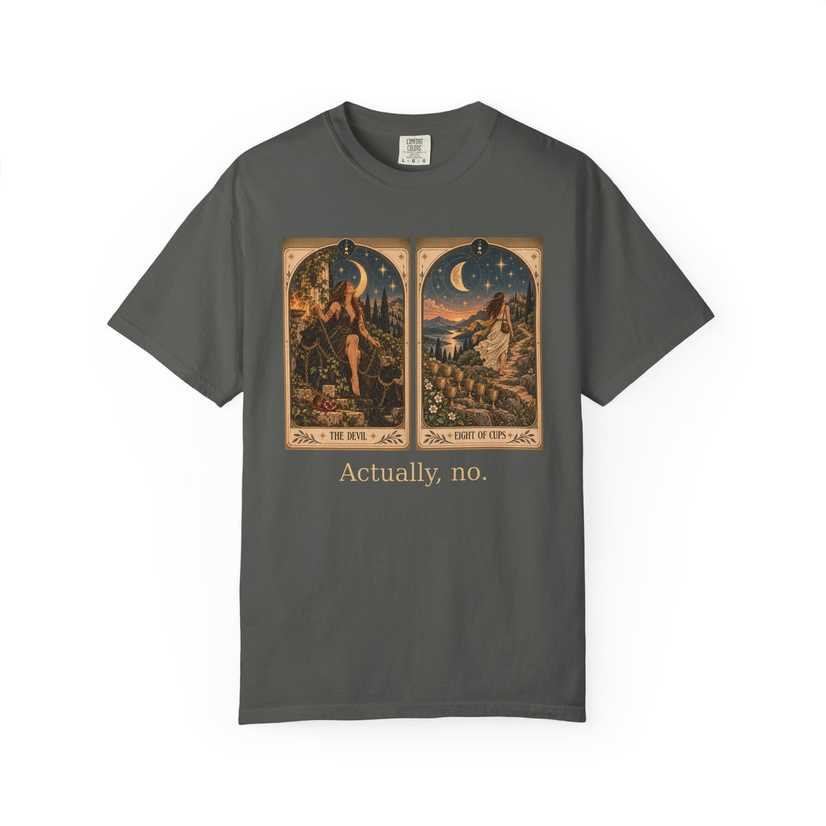 Actually No - The Card Ahead Comfort Colors 1717 graphic T-shirt