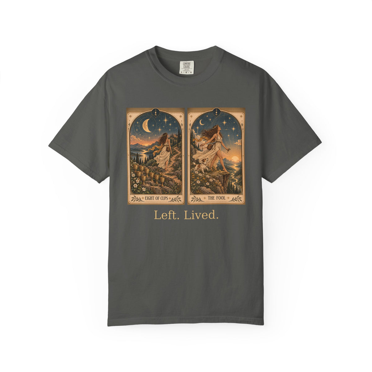 Left. Lived - The Card Ahead Comfort Colors 1717 graphic T-shirt