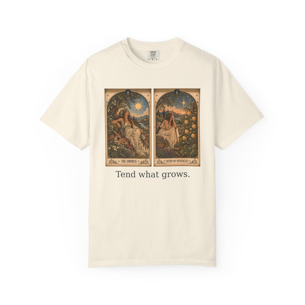 Tend what grows - The Card Ahead Comfort Colors 1717 graphic T-shirt