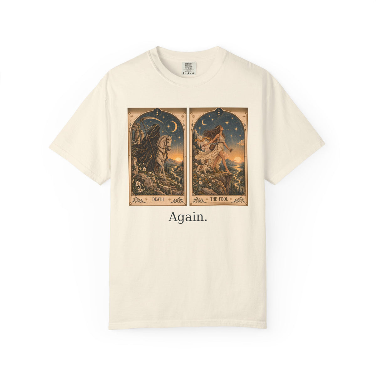 Again - The Card Ahead Comfort Colors 1717 graphic T-shirt