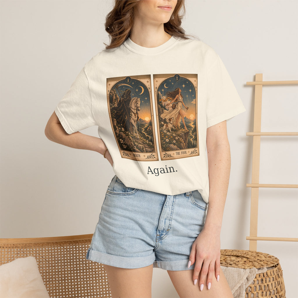 Again - The Card Ahead Comfort Colors 1717 graphic T-shirt