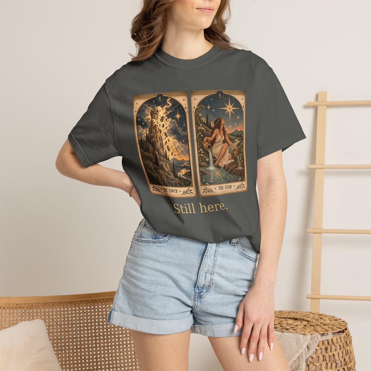 Still here - The Card Ahead Comfort Colors 1717 graphic T-shirt